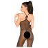 Ensemble Penthouse Love on Fire - bodystocking transparent et brillant avec string (noir)