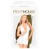 Penthouse Tremblement de Terre - robe à col licou et tanga (blanc) - M/L