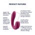 Satisfyer Sunray - oplaadbare, luchtdruk 2-in-1 vibrator (rood)