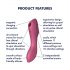 Satisfyer Curvy Trinity 3 - oplaadbare luchtdruk 2-in-1 vibrator (rood)