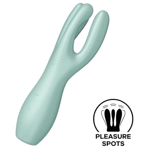 Satisfyer Threesome 3 - oplaadbare clitorisstimulator (mint)