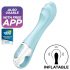 Satisfyer Air Pump Vibrator 5 - slimme opblaasbare vibrator (blauw)