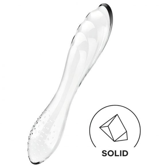 Satisfyer Dazzling Crystal 1 - Dubbele glazen dildo (transparant)