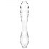 Satisfyer Dazzling Crystal 1 - Dubbele glazen dildo (transparant)