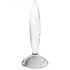 Satisfyer Sparkling Crystal - geribbelde glazen dildo (transparant)