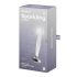 Satisfyer Sparkling Crystal - geribbelde glazen dildo (transparant)