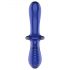 Satisfyer Double Crystal - Dubbele glas dildo (blauw)