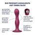 Satisfyer Double Ball-R - verzwaarde dildo met zuignap (rood)