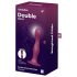 Satisfyer Double Ball-R - verzwaarde dildo met zuignap (rood)