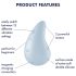 Satisfyer Dew Drop - Vibromasseur clitoridien étanche et rechargeable (Bleu)