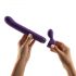 Magische Stick - vibrator met verwisselbare clitorisarm (paars)