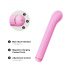 Magic Stick - vibrator met verwisselbare clitorisstimulator (roze)