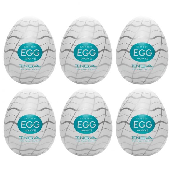 TENGA Egg Wavy II - masturbatie-ei (6 stuks)