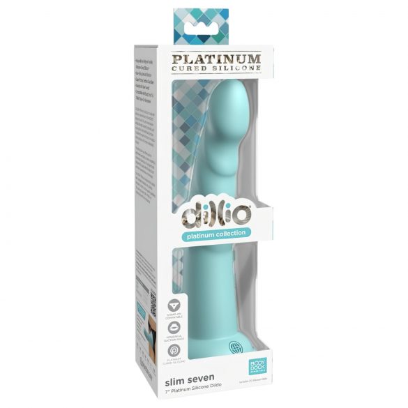 Dillio Slim Seven - stimulateur vibrant à ventouse (20cm) - turquoise