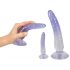 Ensemble de Dildos Anaux Cristallin - Set de 3 (Transparent-Bleu)