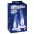 Ensemble de Dildos Anaux Cristallin - Set de 3 (Transparent-Bleu)