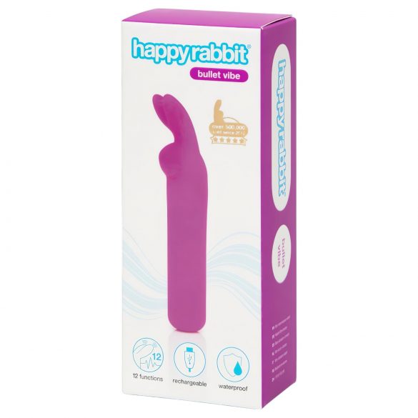 Happyrabbit Bullet - oplaadbare konijnenvibrator (paars)