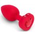 B-Vibe Heart - Vibromasseur Anal Sans Fil Rechargeable (Rouge)