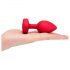 B-Vibe Heart - Vibromasseur Anal Sans Fil Rechargeable (Rouge)