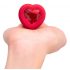 B-Vibe Heart - Vibromasseur Anal Sans Fil Rechargeable (Rouge)