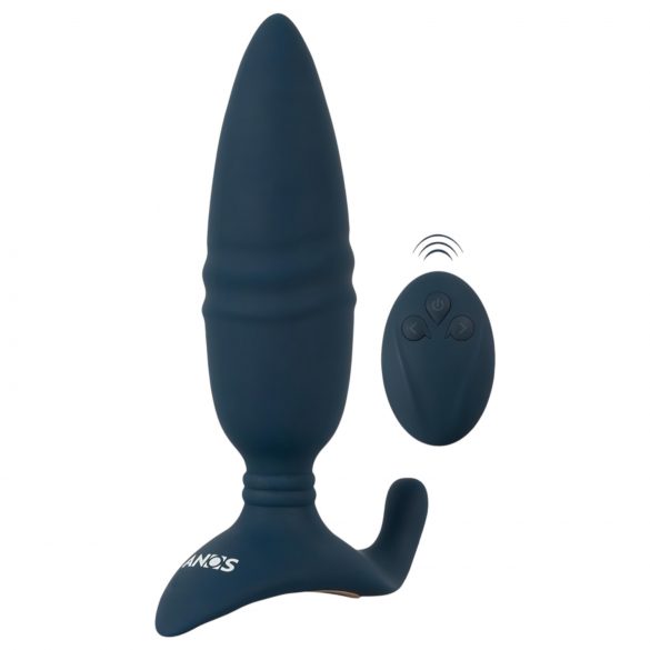 ANOS - radiogestuurde stotende anaal vibrator (blauw)