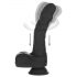 Naked Addiction - roterende stotende realistische vibrator (zwart)