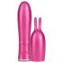 Durex Tease & Vibe - staafvibrator met konijnenoor clitoris stimulator (roze)