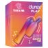 Durex Tease & Vibe - staafvibrator met konijnenoor clitoris stimulator (roze)