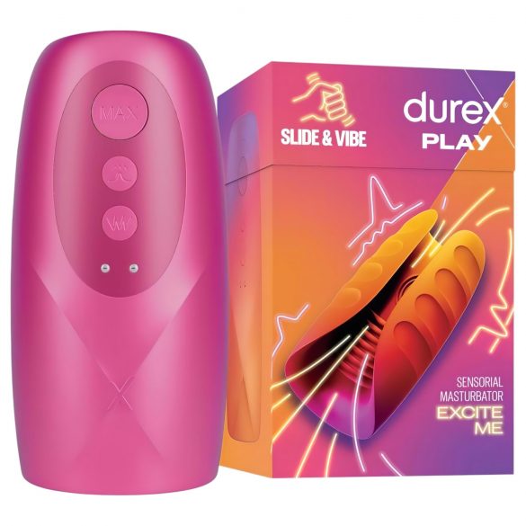 Durex Slide & Vibe - herlaadbare waterdichte kopvibrator (roze)