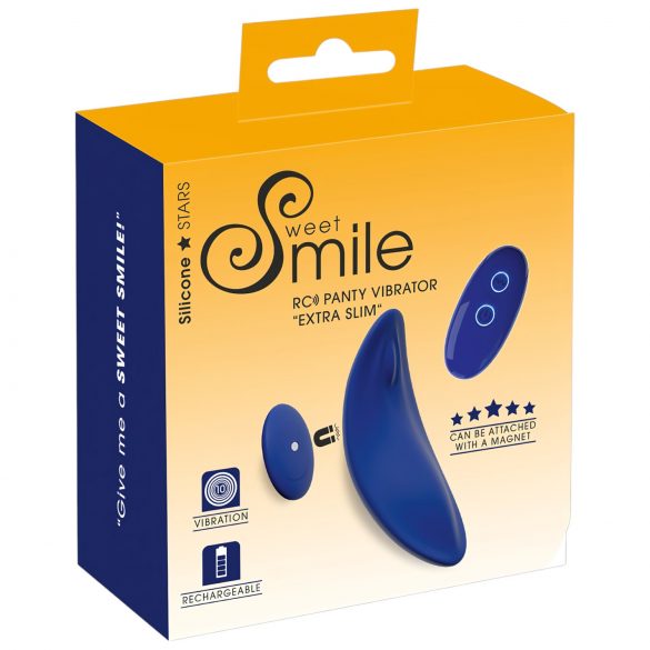 Sourire - String vibrant ultra-fin avec télécommande (bleu)