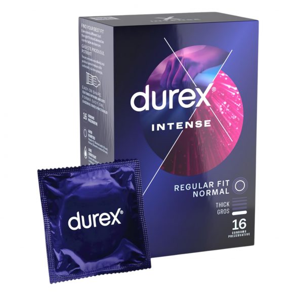 Durex Intense - geribbelde en gestippelde condooms (16 stuks)