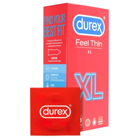 Durex Feel Thin XL - natuurlijke gevoel condooms (10 stuks)