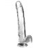 King Cock Clear 11 - dildo met ballen (transparant)