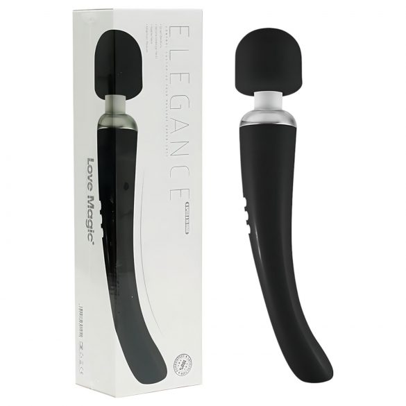 Love Magic Elegance Toverstokje - oplaadbare, massager vibrator (zwart)