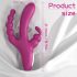 Sex HD Joker - oplaadbare, waterdichte drievoudige vibrator (paars)