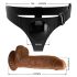 Pretty Love Harnas - universele onderbroek met dildo - 17 cm (zwart)