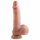 Duale dichtheid - realistische dildo met zuignap en ballen - 18 cm (natuurlijk)