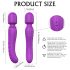 Sex HD Iris - oplaadbare, 2-motorige verwarmde massagevibrator (paars)