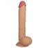 Lovetoy King-Sized – zuignap, realistische dildo met ballen – 25cm (natuurlijk)