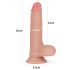 Lovetoy Nature Cock - tweelaagse realistische dildo - 18 cm (natuurlijk)