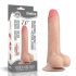 Lovetoy Sliding-Skin - tweelaagse voetzuigende dildo - 18cm (natuurlijk)