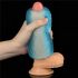 Lovetoy Training Master - 2-zijdige geribbelde masturbator (blauw)