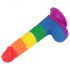 Lovetoy Prider - realistische dildo met ballen - 20cm (regenboog)