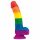 Lovetoy Prider - Dildo réaliste en silicone liquide 19cm (arc-en-ciel)