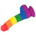 Lovetoy Prider - Dildo réaliste en silicone liquide 19cm (arc-en-ciel)