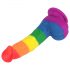 Lovetoy Prider - Dildo réaliste en silicone liquide 19cm (arc-en-ciel)