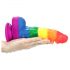 Lovetoy Prider - Dildo réaliste en silicone liquide 19cm (arc-en-ciel)