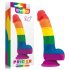 Lovetoy Prider - Dildo réaliste en silicone liquide 19cm (arc-en-ciel)