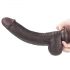 Lovetoy Sliding-Skin - tweelaagse zuignap dildo - 23cm (bruin)