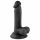 Mijnheer Onbeleefd - realistische dildo met zuignap en testikels - 17cm (zwart)